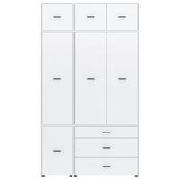 Kleiderschrank Kivo Weiß, B: 135 Cm - Weiß, Basics, Holzwerkstoff (135/239,40/52,1cm)