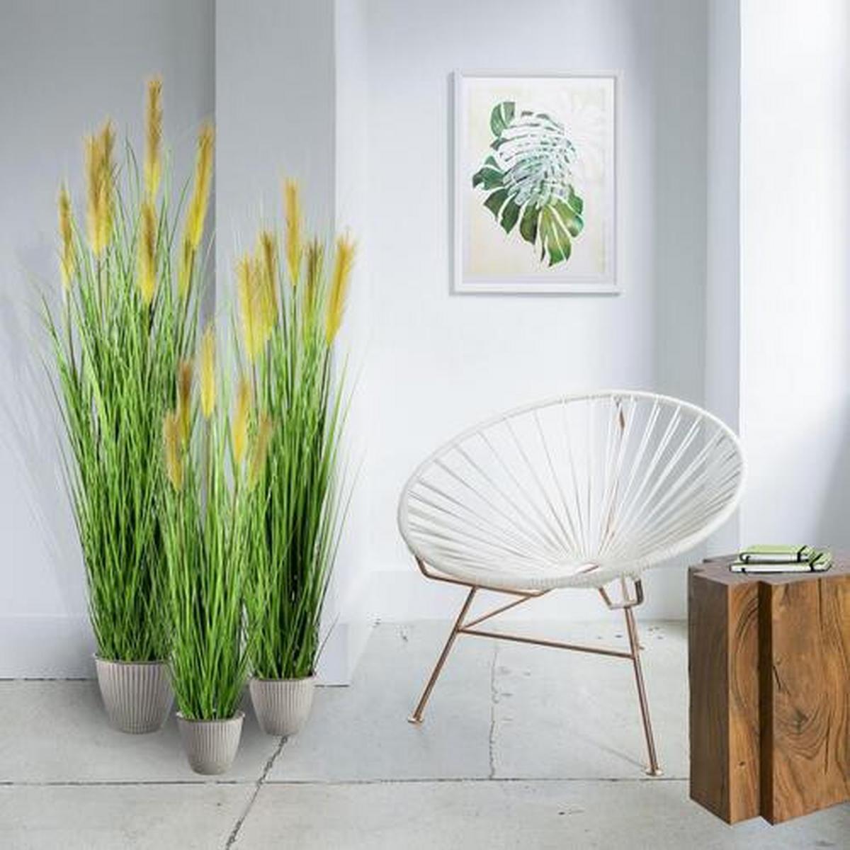 Dekogras H: 150 cm Grün - Grün, MODERN, Kunststoff (150cm) - P & B