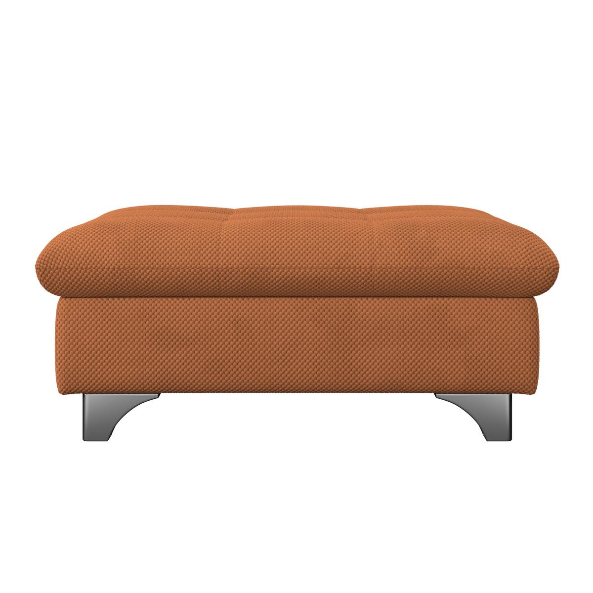 Hocker Gemini Terracotta, B: 108cm - Chromfarben/Terracotta, KONVENTIONELL, Textil (108/46/108cm)