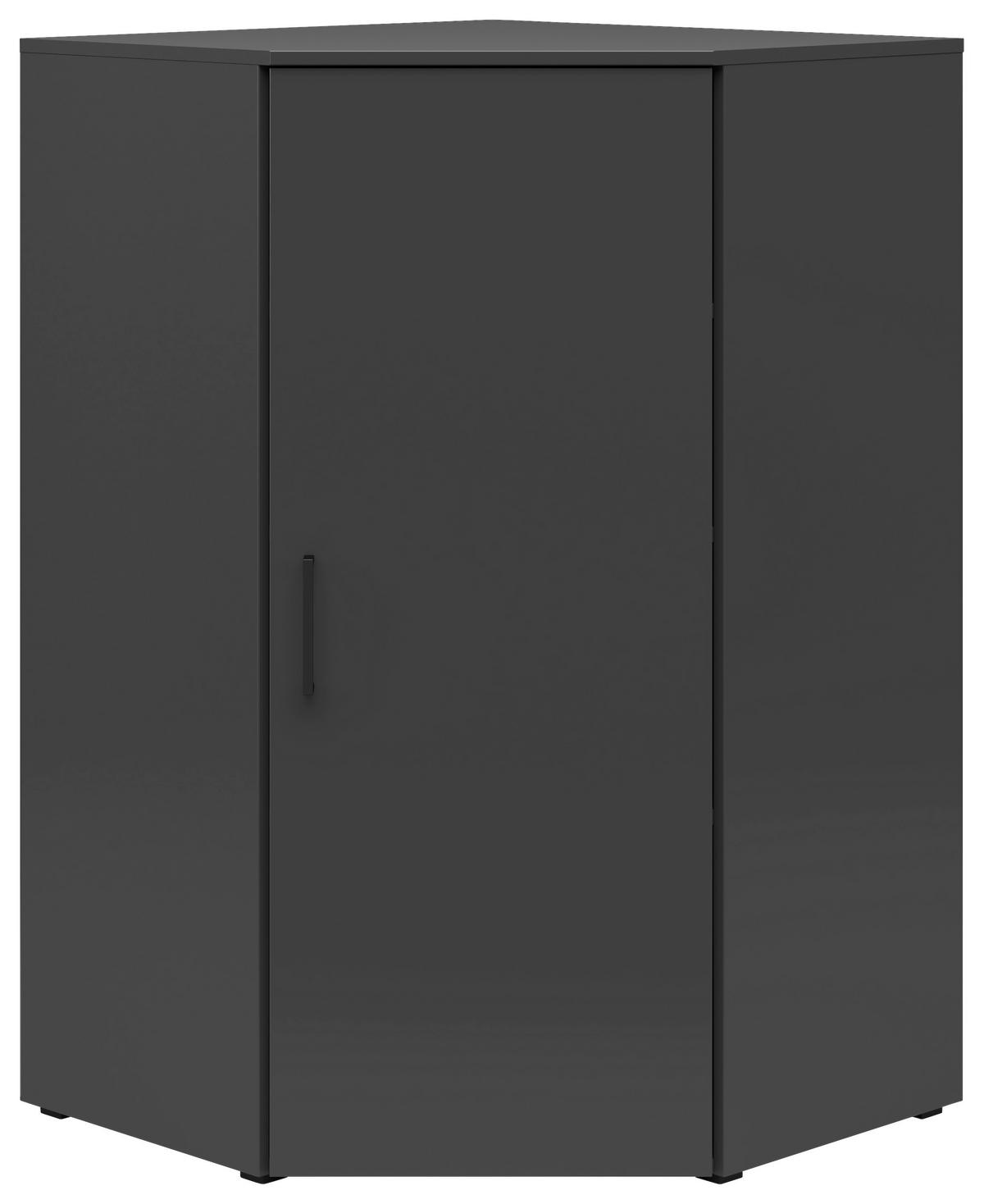 ROHOVÁ KOMODA MULTISTAURAUM š: 71,5cm - čierna/grafitová, Modern, kompozitné drevo/plast (71,5/71,5cm)