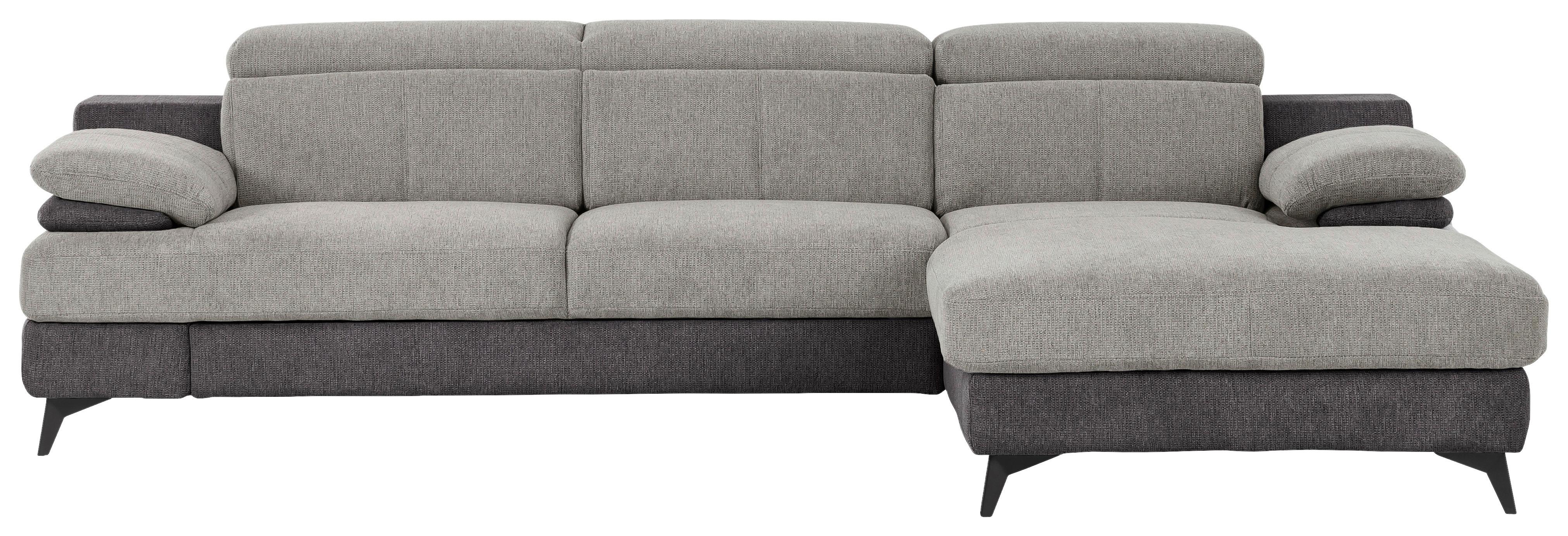 Ecksofa Titus Hellgrau/dunkelgrau - Dunkelgrau/Hellgrau, Design, Textil (291/80-98/178cm) - Livetastic