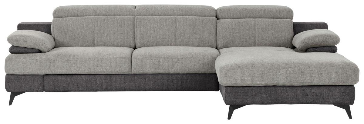Ecksofa Titus Hellgrau/dunkelgrau - Dunkelgrau/Hellgrau, Design, Textil (291/178cm) - Livetastic
