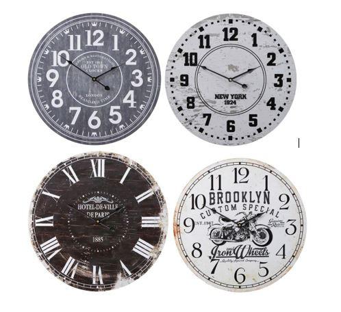 Wanduhr Alexandra Versch. Designs, D: 50 cm - Multicolor, Basics, Papier/Holzwerkstoff (50cm) - Luca Bessoni