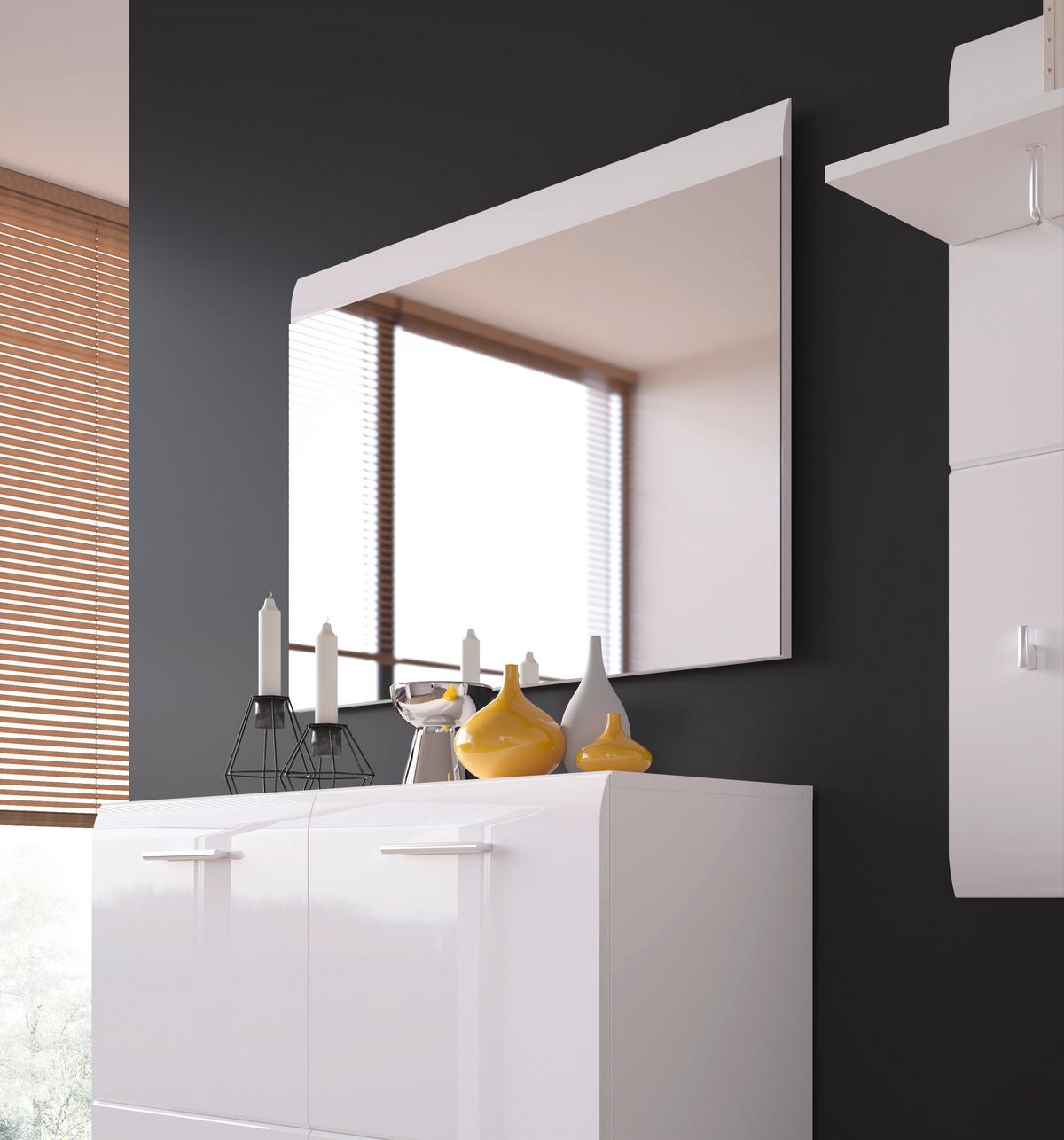Spiegel Merano Weiß B: 87 Cm - MODERN, Glas/Holzwerkstoff (87/63/1,9cm)