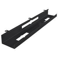 Kabelwanne Schreibtisch L: 80, Stahl Schwarz - Schwarz, Basics, Metall (80/13/7cm) - MID.YOU