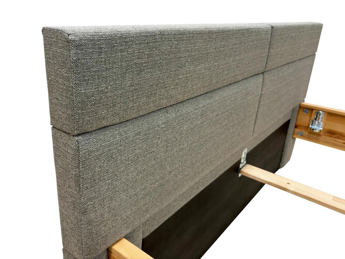 Bett Loom Naturfarben 200x200cm - Beige/Naturfarben, MODERN, Holz/Textil (200/200cm) - MID.YOU