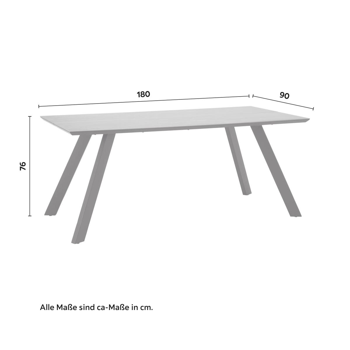 Jídelní stůl LITTA 180x90 cm - černá/tmavě šedá, Moderní, kov/dřevo (180/90/76cm) - P & B