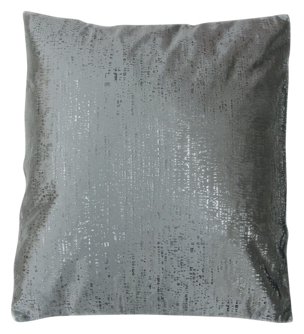 Zierkissen Helen 45x45 Cm Samt Silber Mit Zipp - Silberfarben, MODERN, Textil (45/45cm) - Luca Bessoni