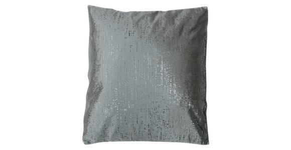 Zierkissen Helen 45x45 cm Samt Silber mit Zipp - Silberfarben, MODERN, Textil (45/45cm) - Luca Bessoni