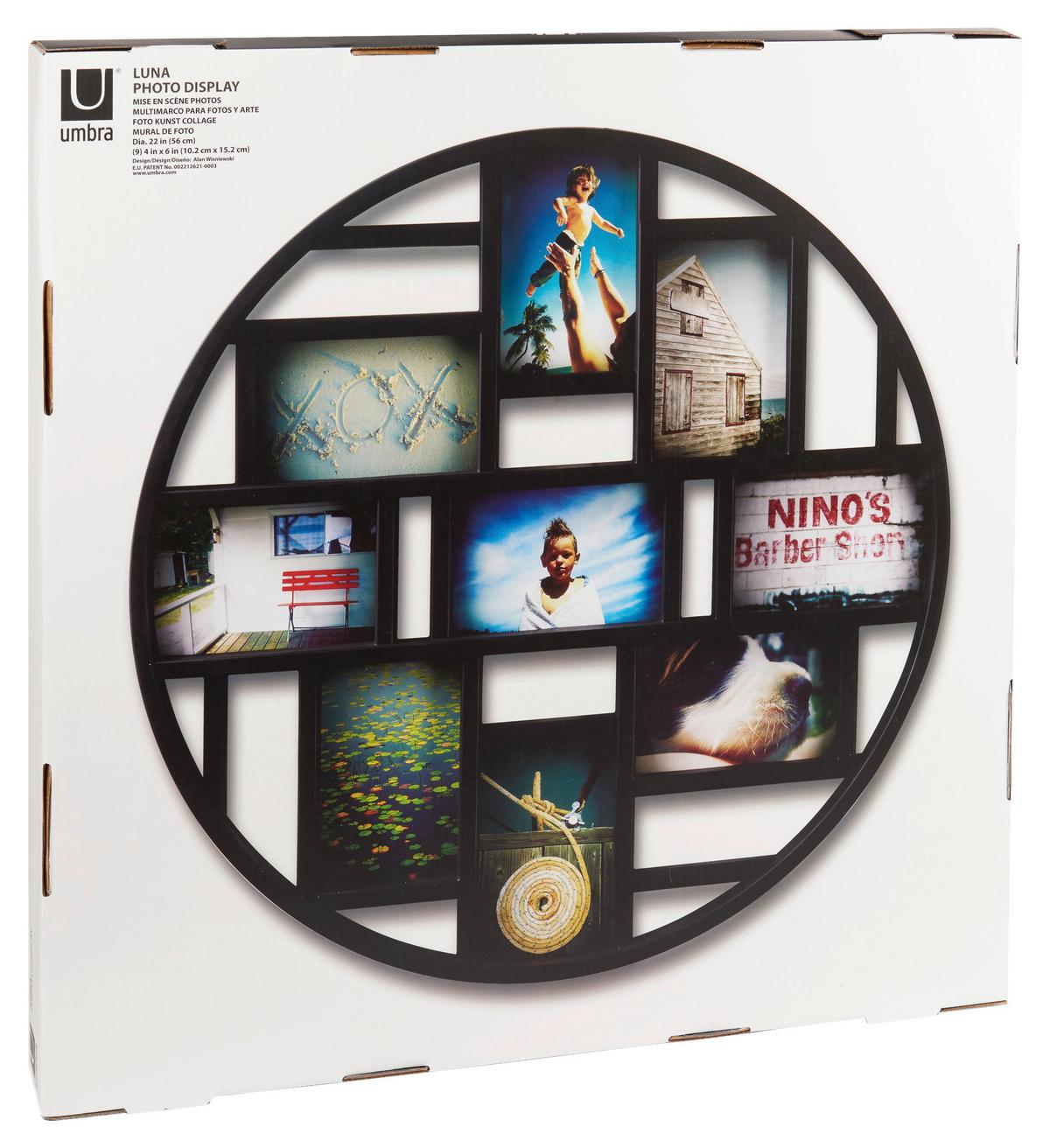 Collagen-Bilderrahmen Schwarz B: 55,6 cm - Schwarz, Design, Kunststoff (55,6/4,6/55,6cm) - Umbra