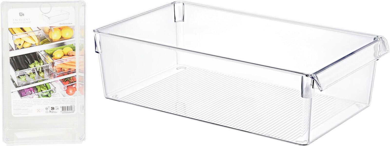 Organizér do lednice ORGANIZER FRIDGE - průhledné, Basics, plast (20,5/10/36cm)