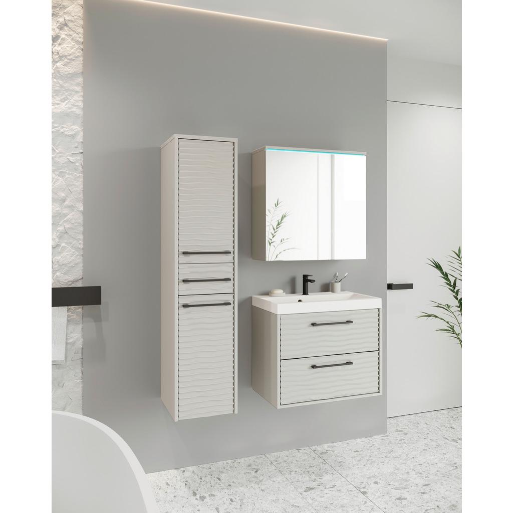 Badezimmer Toronto 4-Teilig Kaschmir/Beige B: 90 cm