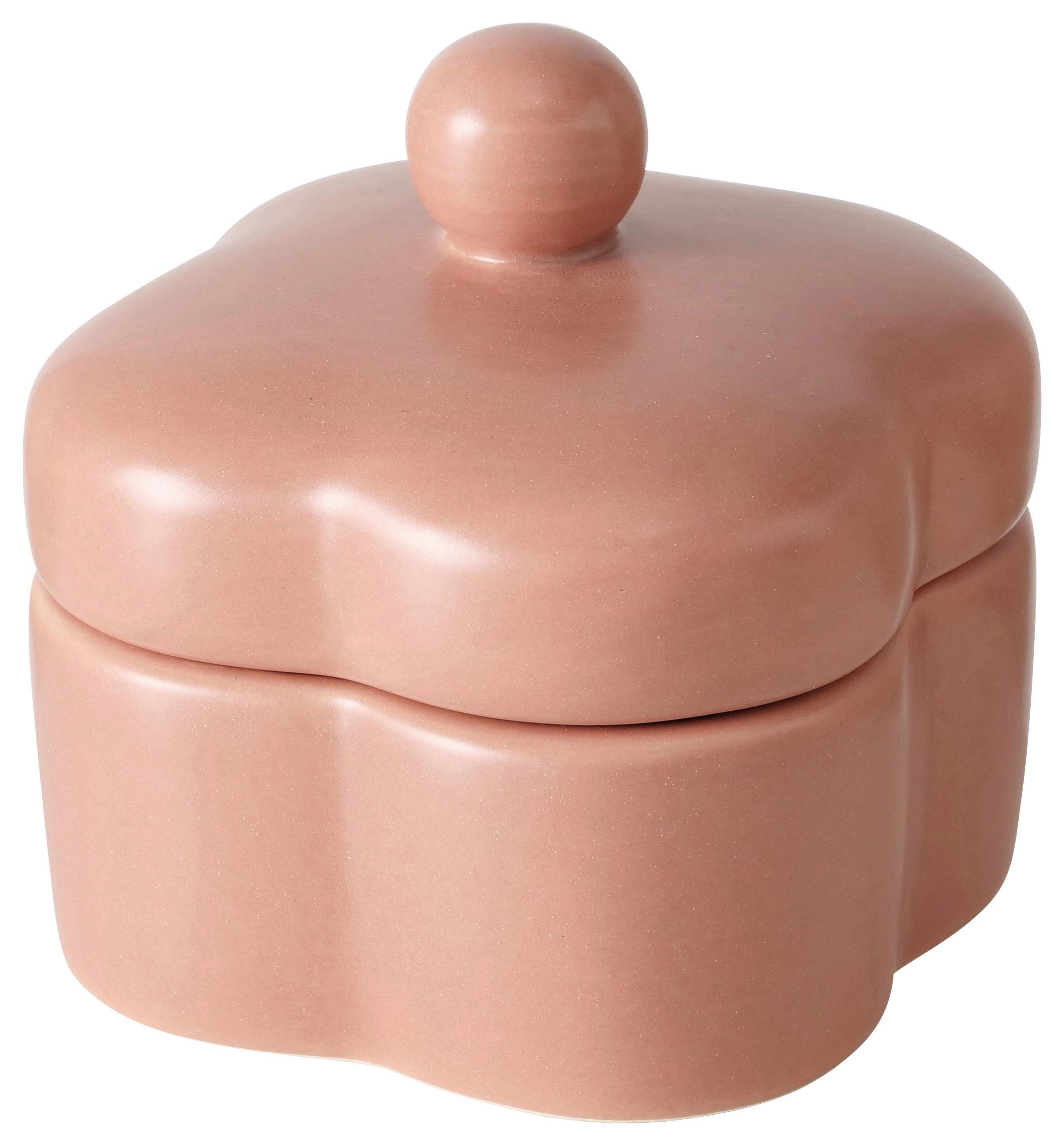 DEKORAČNÍ DÓZA SPLENDY I - světle růžová, Moderní, sklo/keramika (8/9/8cm) - Modern Living