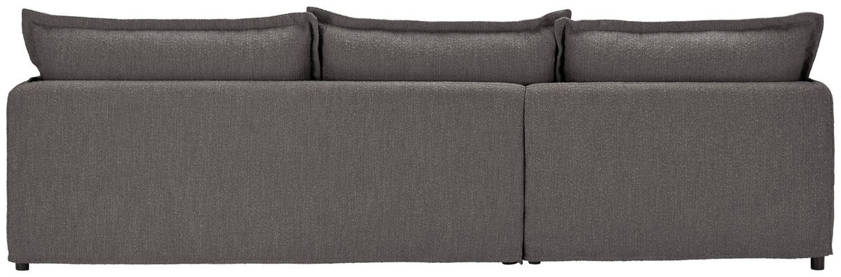 Ecksofa Toscana - Schwarz/Grau, Trend, Textil (165/295cm) - Livetastic