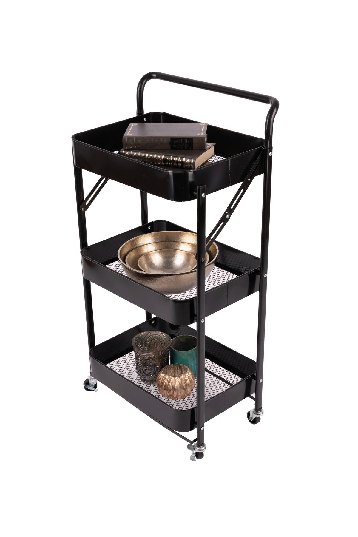 REGAL Leonie Schwarz B: 45cm - Schwarz, Basics, Kunststoff/Metall (45/30/87cm)