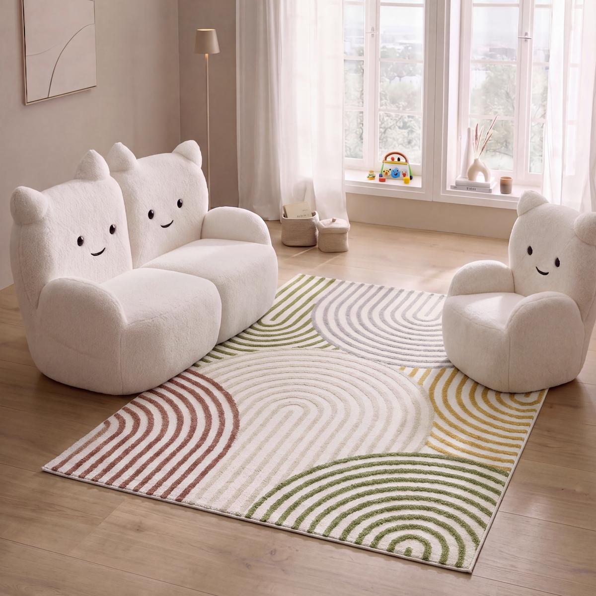 TKANÝ KOBEREC RINGO - krémová/vícebarevná, Konvenční, textil (160/230cm) - Mömax