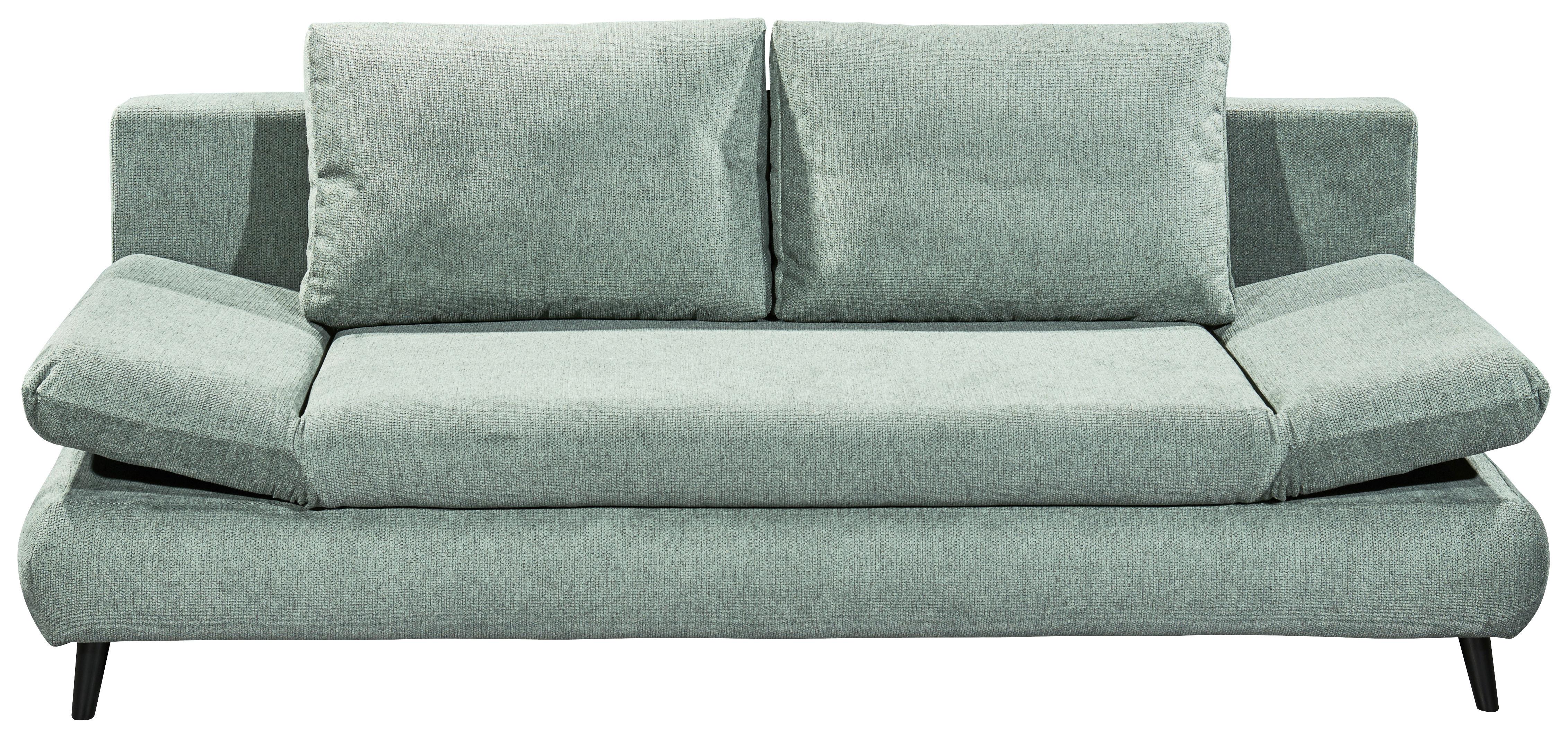 2-Sitzer-Sofa Mit Schlaffunktion Sunny B: 212 cm - Graublau/Schwarz, KONVENTIONELL, Holzwerkstoff/Textil (212/88/101cm) - MID.YOU