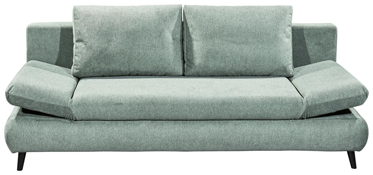 2-sitzer-sofa Mit Schlaffunktion Sunny B: 212 Cm - Graublau/Schwarz, KONVENTIONELL, Holzwerkstoff/Textil (212/88/101cm) - MID.YOU