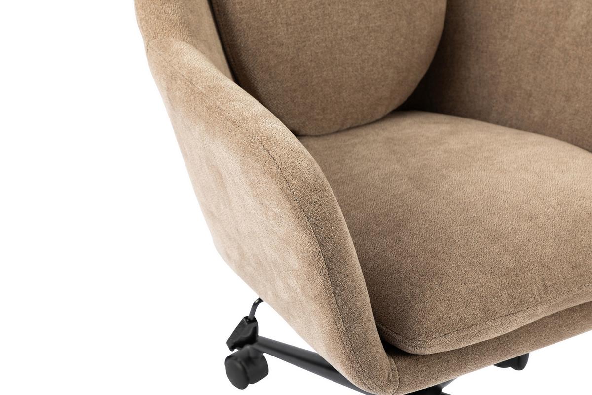 Drehstuhl Amalfi Beige B: 58 cm - Beige/Schwarz, MODERN, Kunststoff/Textil (58/91-99/71cm) - MID.YOU