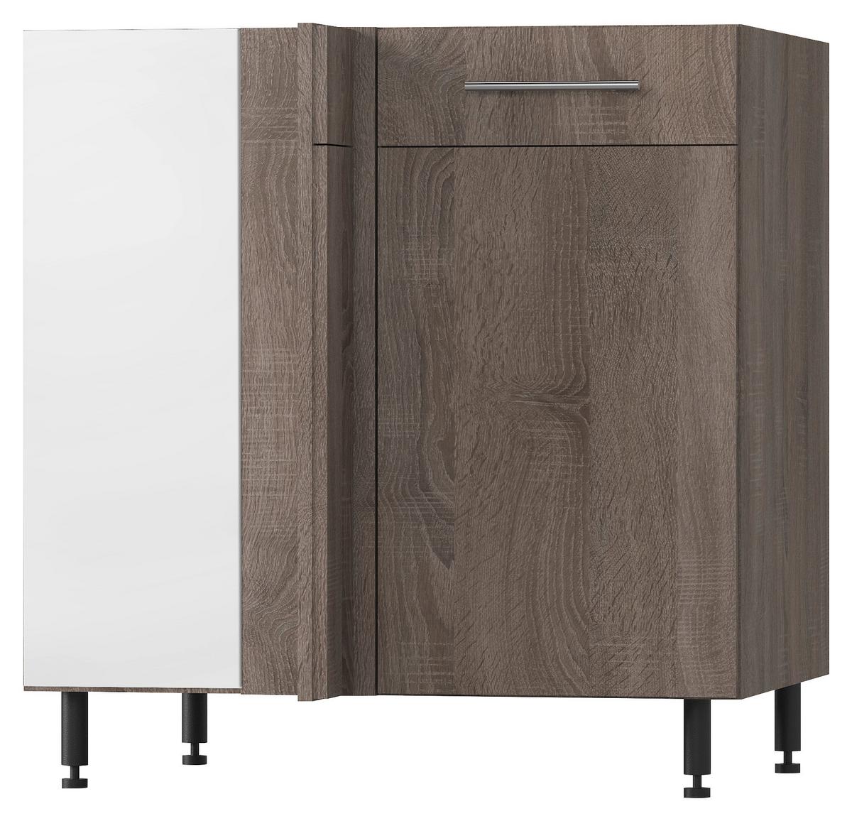 Alsószekrény Corina 2 - tölgyfa színű/Sonoma tölgy, Modern, műanyag/fa (80(100)/82,4/58cm)