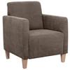 Polstersessel Mit Armlehnen Milla Samt Sahara - Naturfarben/Sahara, Design, Textil (71/81/70cm) - Max Winzer