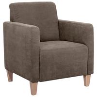 Polstersessel Mit Armlehnen Milla Samt Sahara - Naturfarben/Sahara, Design, Textil (71/81/70cm) - Max Winzer