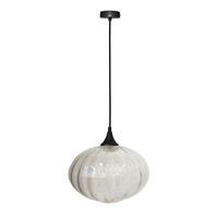 PENDELLEUCHTE 50101277 EXETER - Schwarz, KONVENTIONELL, Glas/Metall (26.5/26.5/90cm)