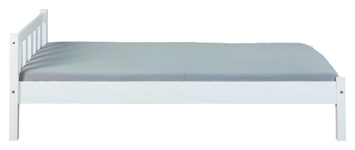Jednolůžkový dřevěná postel VILMAR 90x200 cm - bílá, Basics, dřevo (90/200cm) - MID.YOU