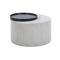 Couchtisch Grau, Schwarz L: 70 Cm - Schwarz/Grau, Design, Holzwerkstoff/Textil (70/70/44cm) - Livetastic