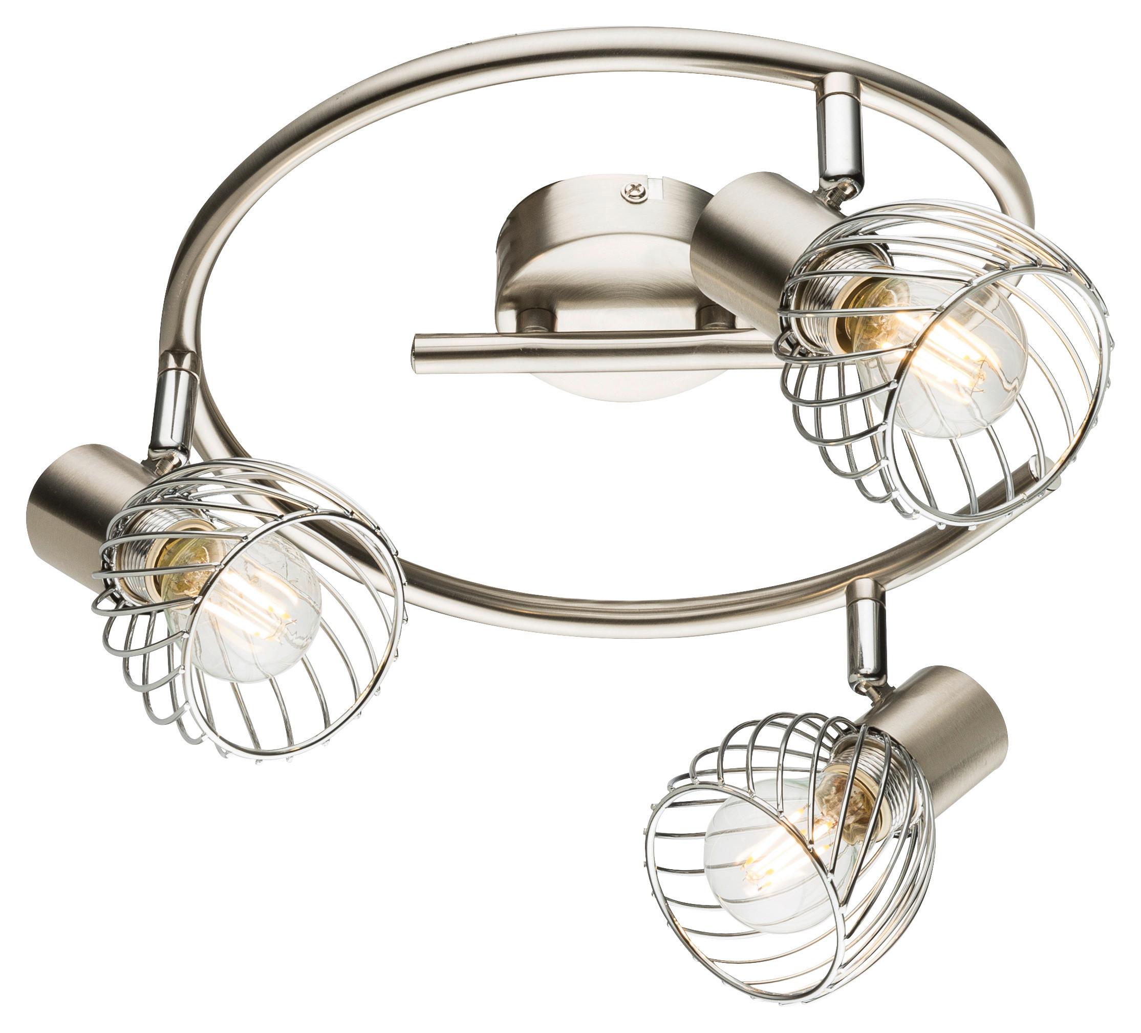 Strahler Sina 3-Flammig verstellbar Ø 28 cm - Chromfarben, Trend, Metall (28/14,5cm) - Globo