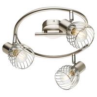 Strahler Sina 3-flammig Verstellbar Ø 28 Cm - Chromfarben, Trend, Metall (28/14,5cm) - Globo