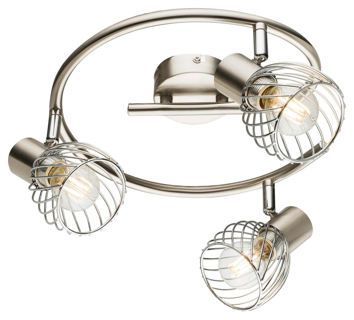 Strahler Sina 3-flammig Verstellbar Ø 28 Cm - Chromfarben, Trend, Metall (28/14,5cm) - Globo