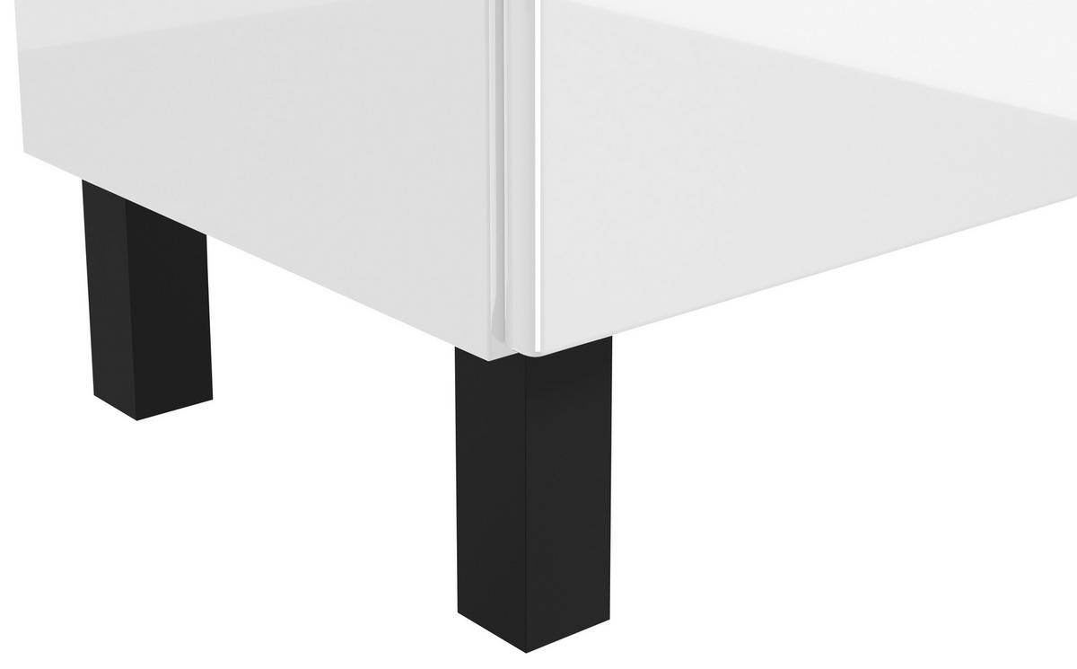 Hochschrank Rima B: 33 cm Weiß - Schwarz/Weiß, Basics, Holzwerkstoff (33/170/33cm) - MID.YOU