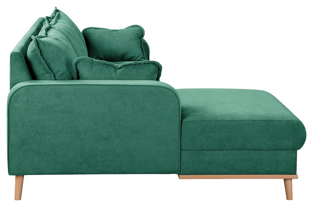 Ecksofa Beata Mintgrün S: 150x230 cm - Wengefarben/Mintgrün, Design, Textil (150/230cm) - Livetastic