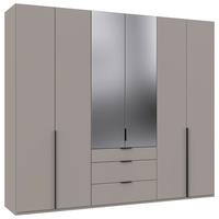 Drehtürenschrank Ny A Black Grau/Sahara B: 270 cm - Grau/Sahara, MODERN, Holzwerkstoff (270/236/58cm) - MID.YOU