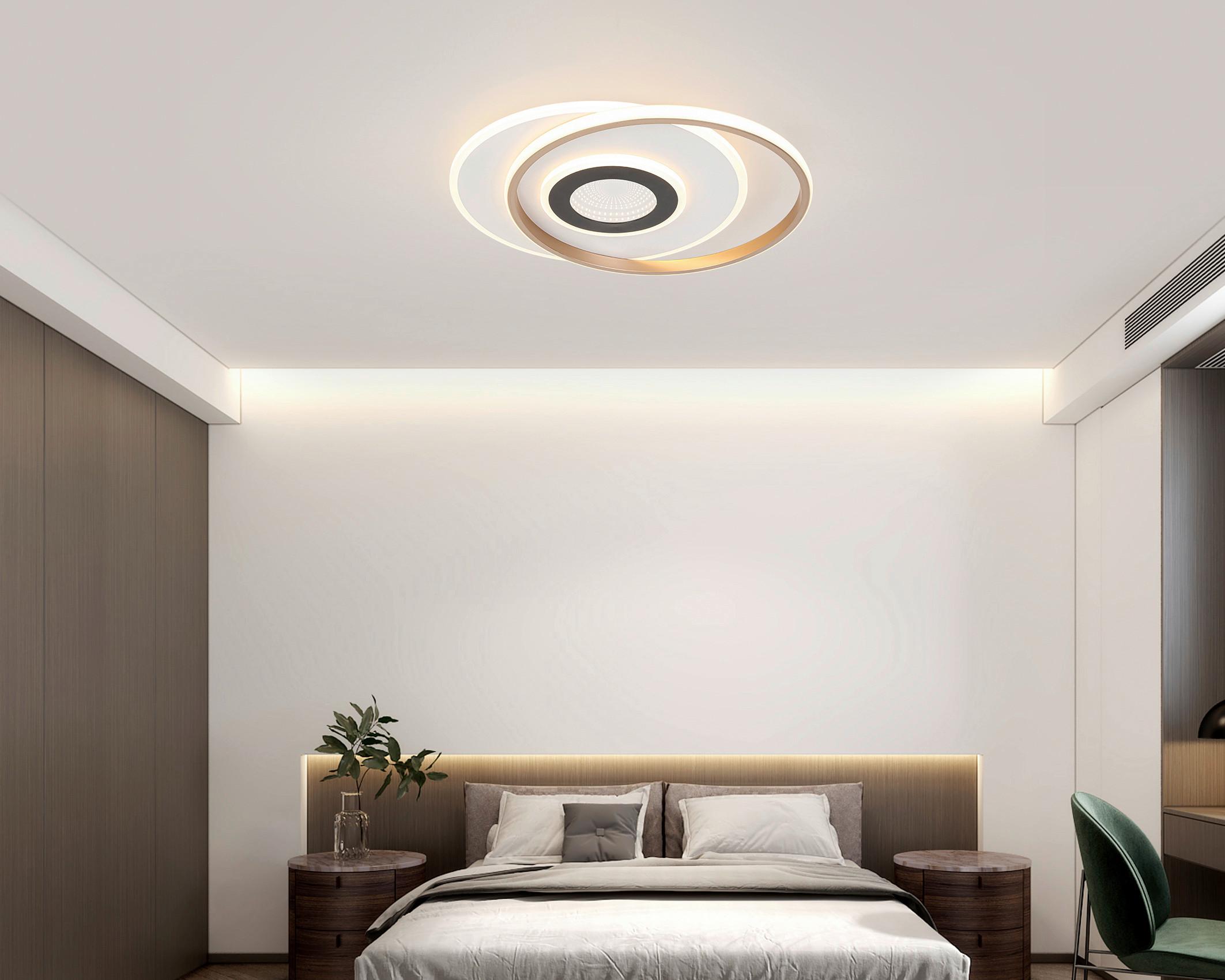 STROPNÉ LED SVIETIDLO KITKOL - čierna/biela, Modern, kov/plast (48/40/6cm) - Mömax