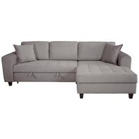 Ecksofa Moritz Grau S: ca. 265x155 cm - Grau, Trend, Textil (265/155cm)