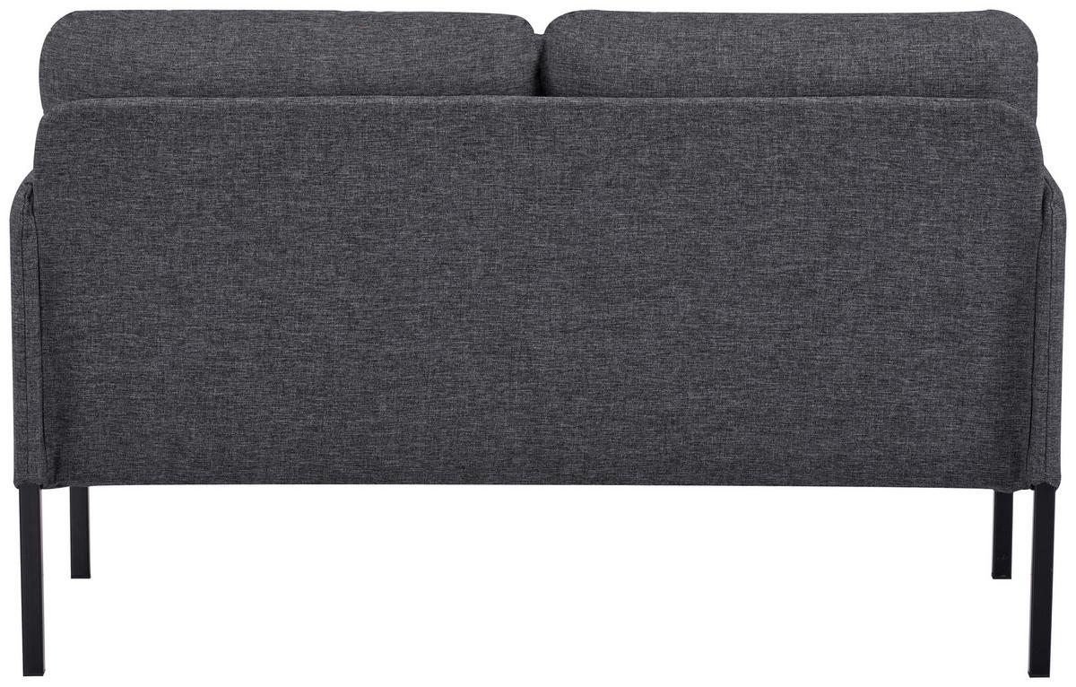 Sofa Milon Grau B: 126 cm - Schwarz/Grau, MODERN, Textil (126/79/70,5cm) - P & B