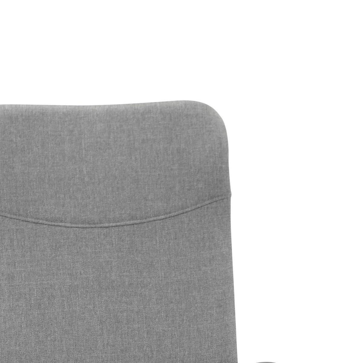 Drehstuhl Alwin mit Armlehnen Hellgrau - Chromfarben/Hellgrau, Design, Kunststoff/Textil (60/109-119/61,5cm) - MID.YOU