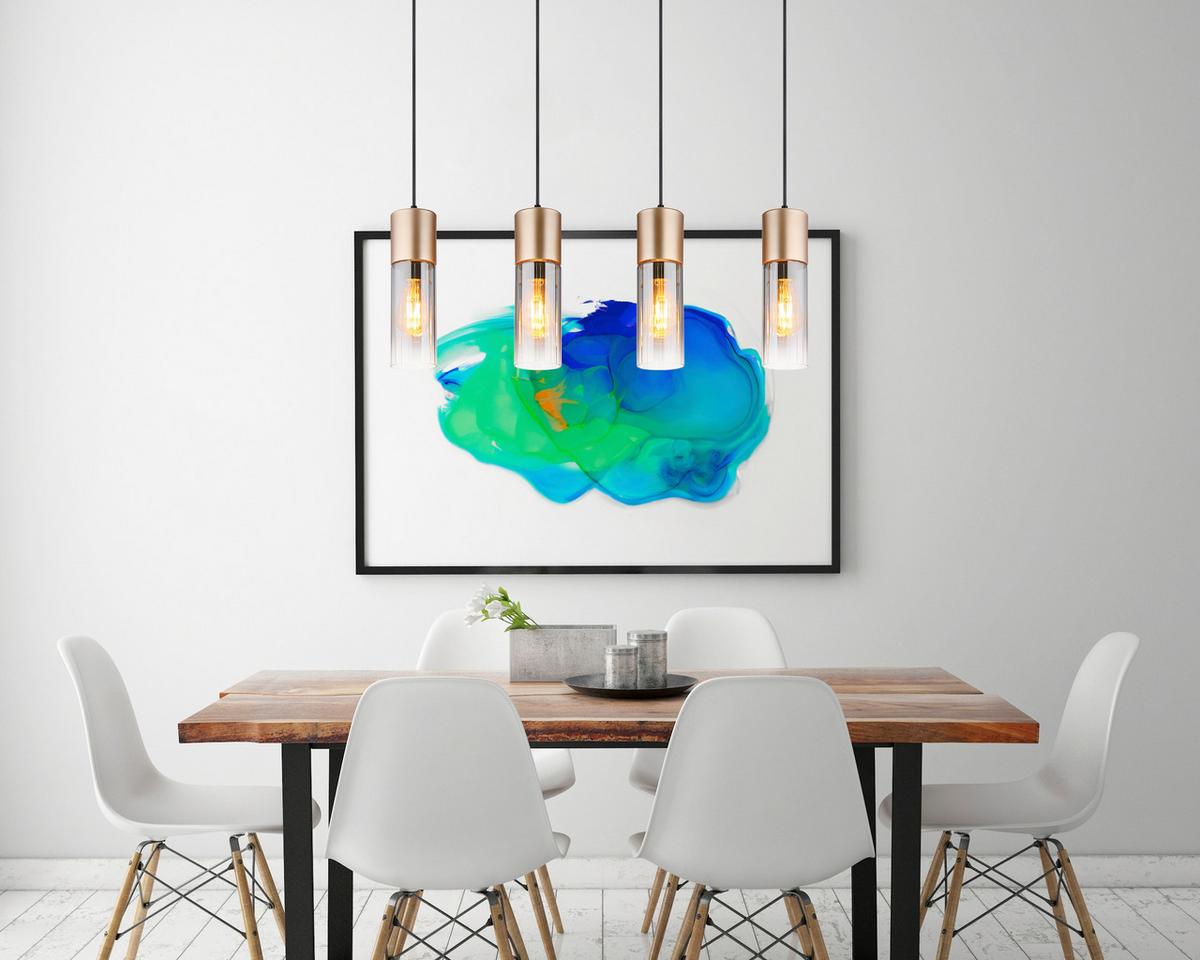 ZÁVESNÉ SVIETIDLO ANNIKA - číra/čierna, Design, kov/textil (80/9/156cm) - Globo