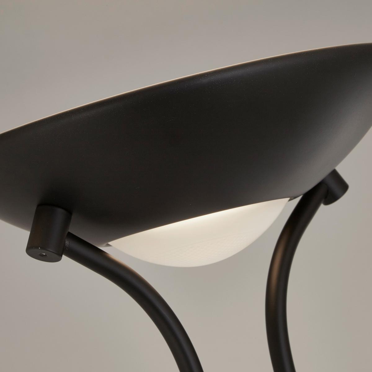 LED-Stehleuchte Eu32019bk - Schwarz, Basics, Glas/Metall (25.4/29/177cm)
