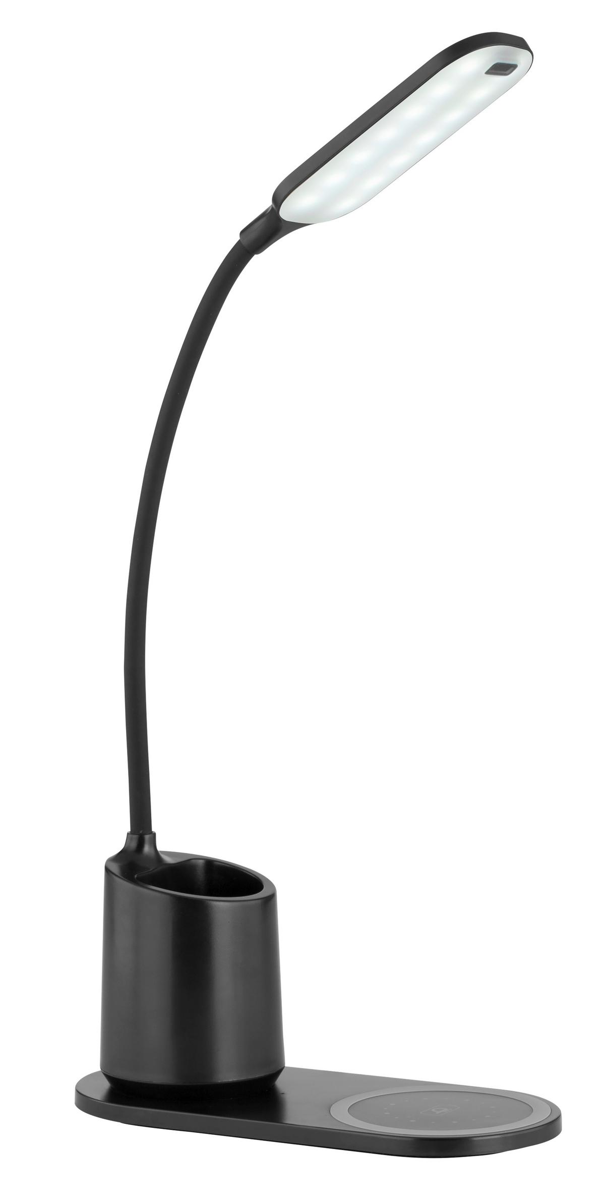 LED-Schreibtischleuchte 58429b - Opal/Schwarz, Design, Kunststoff (34/8,5/45cm) - Globo