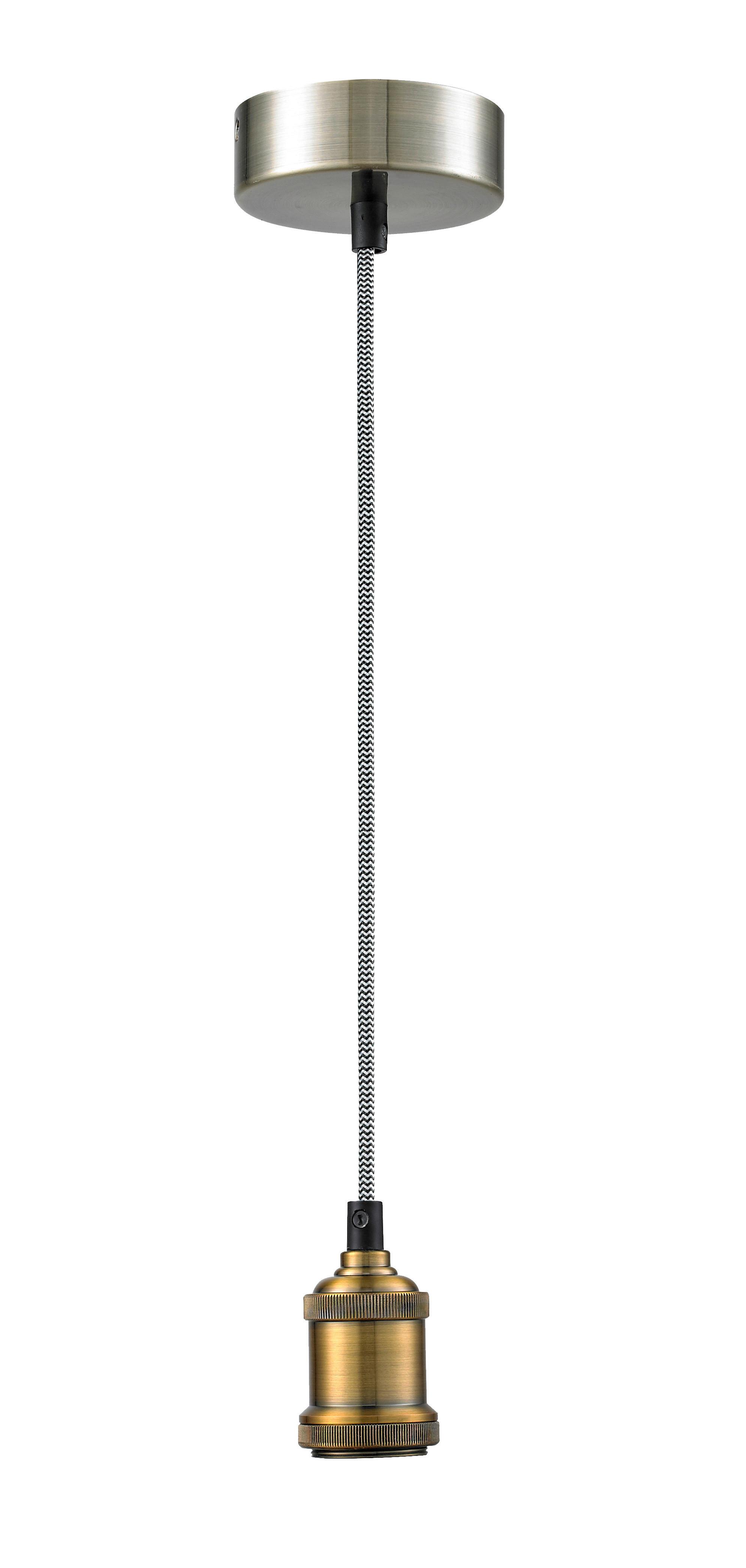 Závěs pro svítidla Blacky, 100cm - bílá/černá, kov/textil (10/100cm) - Mömax