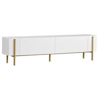TV-ELEMENT Weiß/Gold B: 180cm - Goldfarben/Weiß, MODERN, Holzwerkstoff (180/45/30cm)