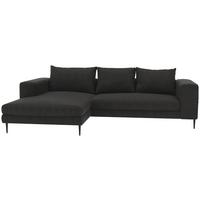 Ecksofa Aurora II - Schwarz/Graphitfarben, MODERN, Textil (170/325cm) - Trendmanufaktur