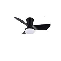 Deckenventilator Randers Schwarz D: 76 cm - Schwarz, KONVENTIONELL, Kunststoff (76,0/26,0cm)