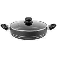 Servierpfanne Verena D/h: Ca. 26/6,5 Cm Aluminium - Klar/Edelstahlfarben, MODERN, Glas/Kunststoff (26/6,5cm) - Luca Bessoni