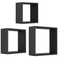 Wandregal Maxima, 3-Teilig Antharzit, B: 30cm - Anthrazit, Trend, Holzwerkstoff (30/12/30cm)