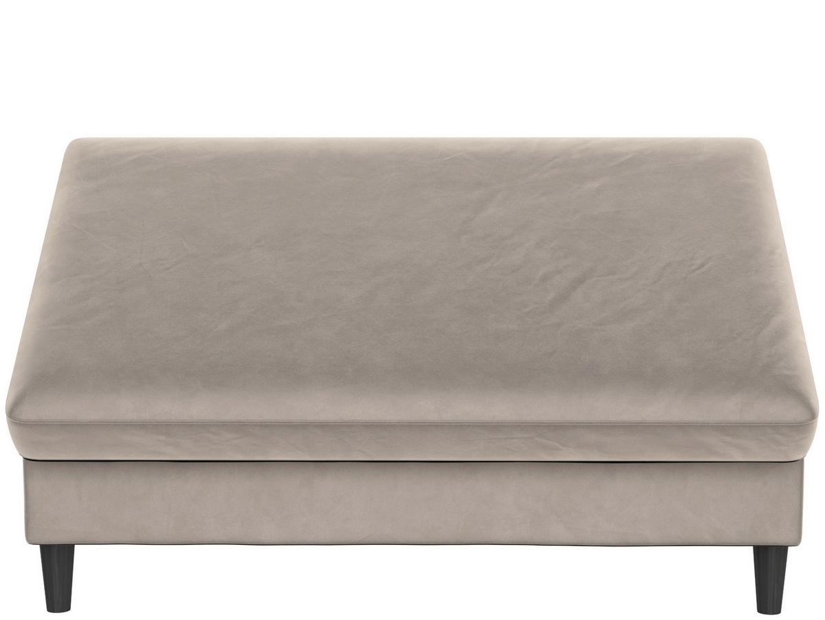 Hocker Hannover Taupe, mit Strauraum - Taupe/Schwarz, Basics, Textil (130/43/69cm) - Livetastic