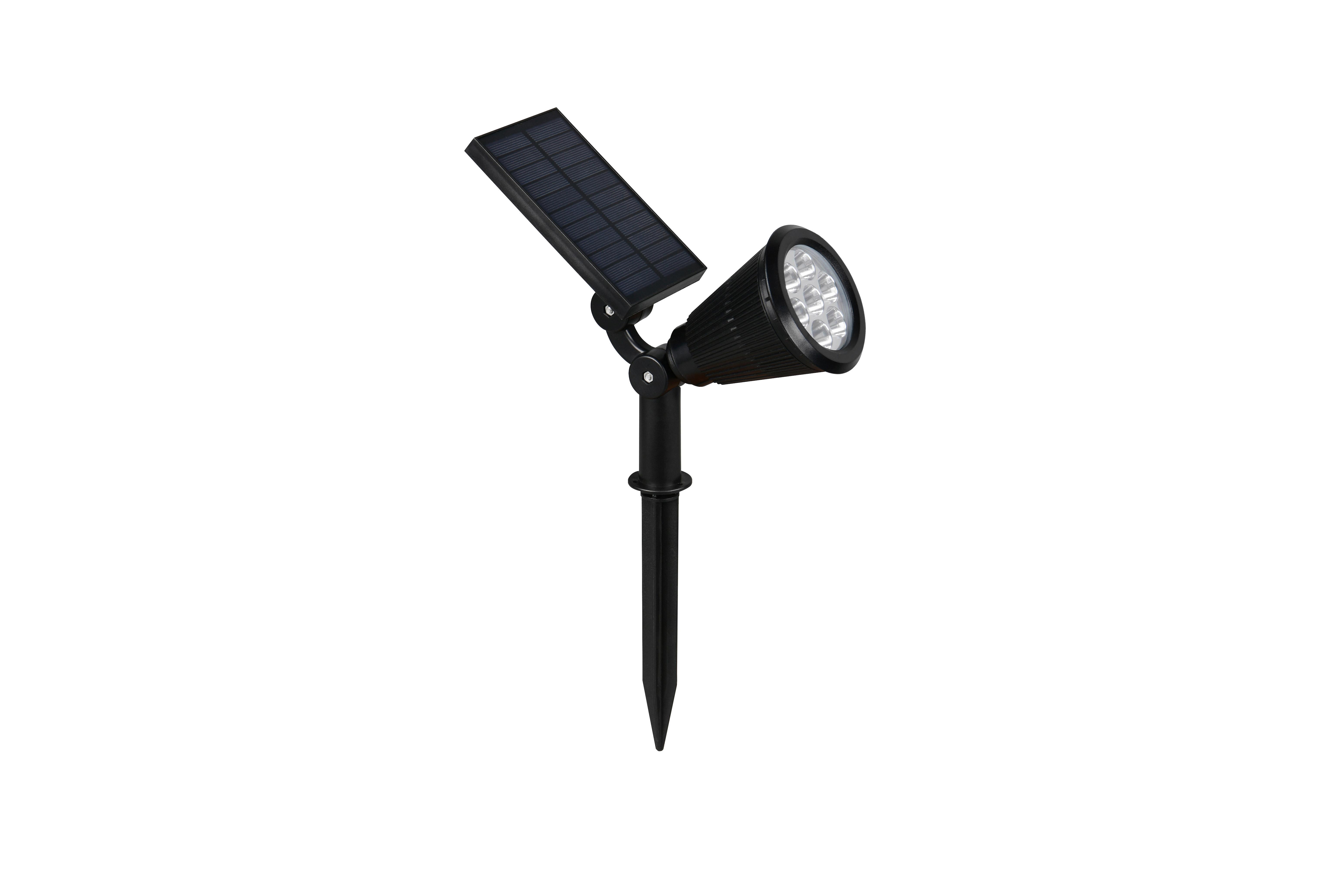 Solarleuchte Festival Schwarz L: 9 cm - Schwarz, KONVENTIONELL, Kunststoff (9/36/24cm)